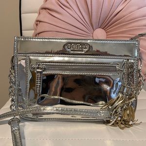 Guess Silver Crossbody Bag